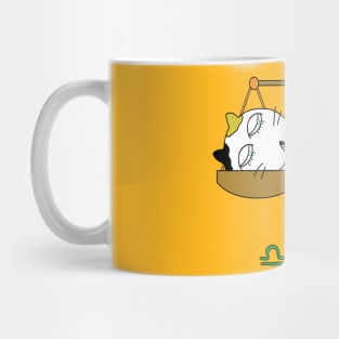 Libra zodiac funny cat Mug